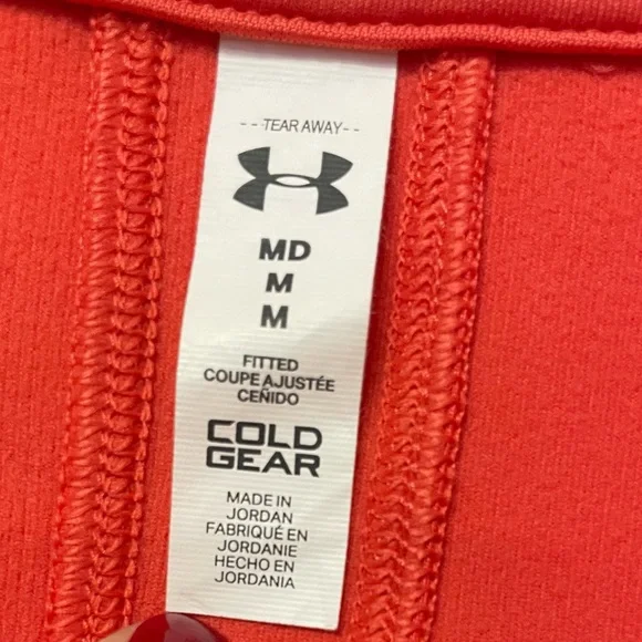 Under Armour Vibrant Coral ColdGear Fitted Top - Picture 7 of 12